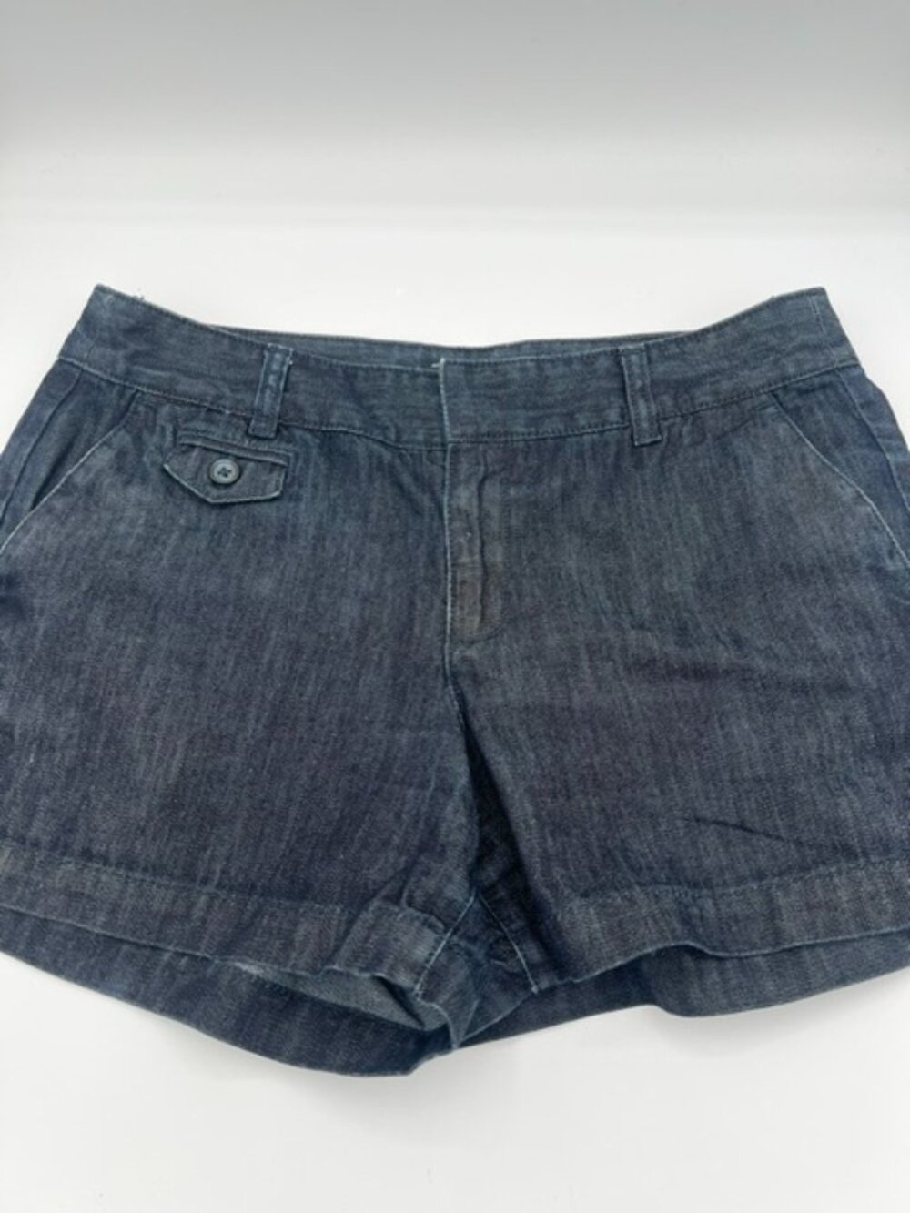 LOFT Dark Wash Denim Chino Shorts Size 6
